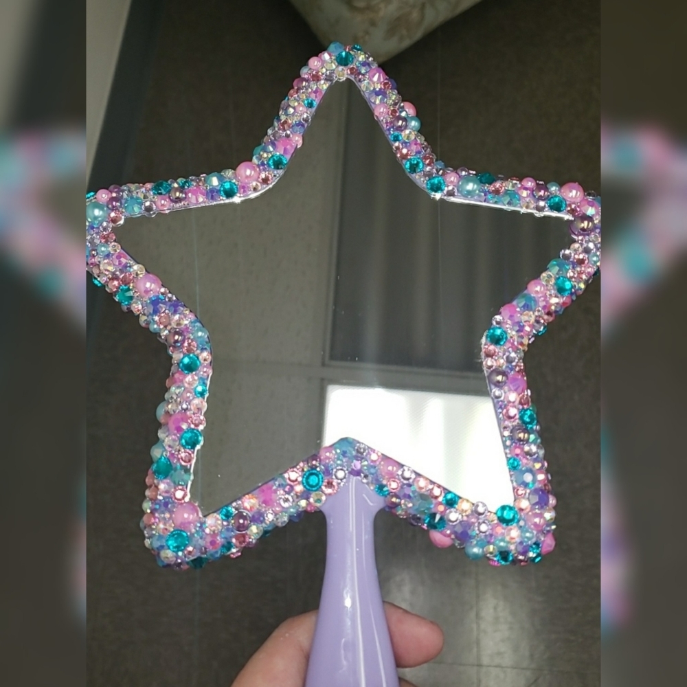 💎 Jefree Star Blinged Out Star Mirror - Picture 2 of 3